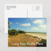 strand en gronden, Long Key State Park, Florida Briefkaart (Voorkant / Achterkant)