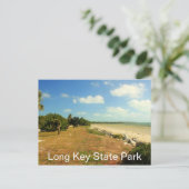 strand en gronden, Long Key State Park, Florida Briefkaart (Staand voorkant)
