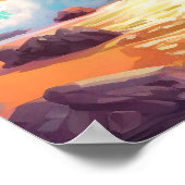 Strand en grote golf poster (Hoek)