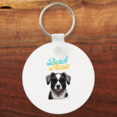 Strand en Honden Sleutelhanger (Voorkant)