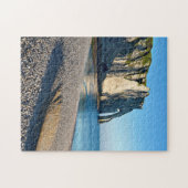 strand en klif van Etretat in France Postca Legpuzzel (Horizontaal)