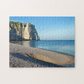 strand en klif van Etretat in France Postca Legpuzzel (Horizontaal)