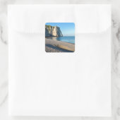 strand en klif van Etretat in France Postca Vierkante Sticker (Tas)