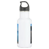 strand en klif van Etretat in Frankrijk Waterfles (Achterkant)