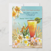 Strand en Luau Party Uitnodigingen (Achterkant)