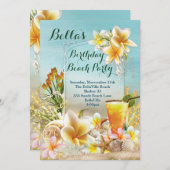 Strand en Luau Party Uitnodigingen (Voorkant / Achterkant)