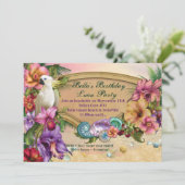 Strand en Luau Party Uitnodigingen (Staand voorkant)