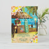Strand en Luau Party Uitnodigingen (Staand voorkant)