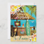 Strand en Luau Party Uitnodigingen (Achterkant)