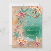 Strand- en Luau-uitnodigingen Kaart (Voorkant)