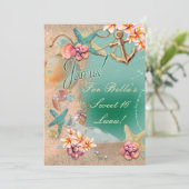 Strand- en Luau-uitnodigingen Kaart (Staand voorkant)