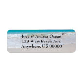 Strand en Oceaan Aangepaste Retouradreslabels Etiket (Voorkant)