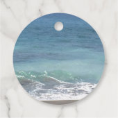 Strand- en oceaan bedankingskaartjes bedankjes labels (Achterkant)