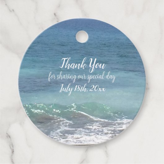 Strand- en Oceaan Bedankkaartjes Bedankjes Labels (Voorkant)
