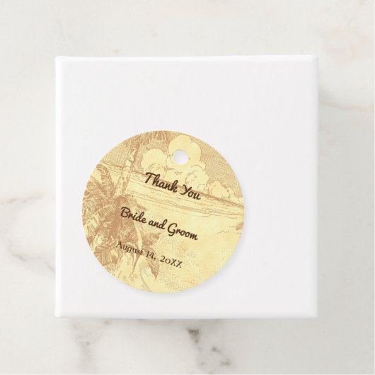  strand en palmbomen Etsen Gift Label (In situ)