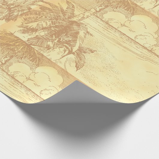  strand en palmbomen Etsen Gift Label Cadeaupapier (Hoek)