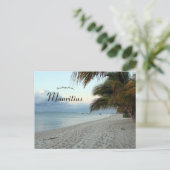 Strand en palmbomen op Mauritius Briefkaart (Staand voorkant)