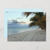 Strand en palmbomen op Mauritius Briefkaart (Voorkant / Achterkant)