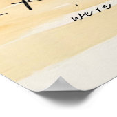 Strand en palmbomen repetitie diner welkom poster (Hoek)