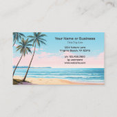 Strand- en palmbomen Tropisch Visitekaartje (Voorkant)