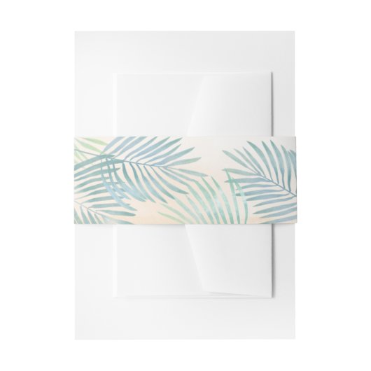 Strand en Palmen Bruiloft Uitnodigingen Wikkel (Voorkant Voorbeeld)