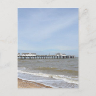 strand en pier in Southwold Suffolk Briefkaart