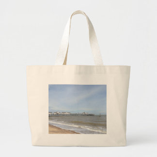 strand en pier in Southwold Suffolk Grote Tote Bag