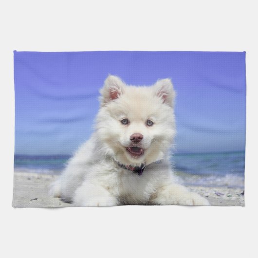 strand- en puppy Kitchen-handdoeken Theedoek (Horizontaal)