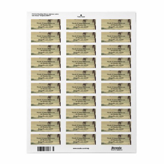 strand- en rivierpalmen etiket (Full Sheet)