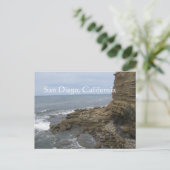 Strand en rotsen in San Diego, Californië Briefkaart (Staand voorkant)