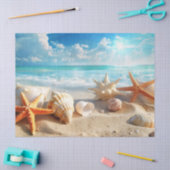 Strand- en schelpen tissue /ambachtelijk papier (Craft)