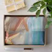 Strand- en schelpen tissue /ambachtelijk papier (Geschenk)