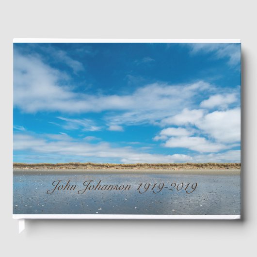Strand en Sky begrafenis Gastenboek (Voorkant)
