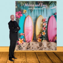 Strand en Surfboards Hangen Tapijt Achtergrond
