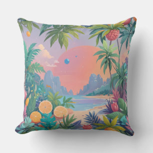 Strand en tropisch fruit design kussen