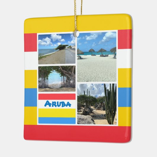 Strand en woestijn Aruba Keramisch Ornament (Links)