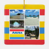 Strand en woestijn Aruba Keramisch Ornament (Achterkant)