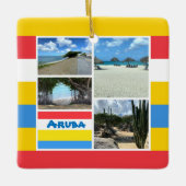 Strand en woestijn Aruba Keramisch Ornament (Voorkant)