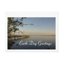 Strand en zee Earth Day herinnering