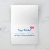 Strand en Zee leven thema Patroon Happy Birthday Kaart (Binnen)