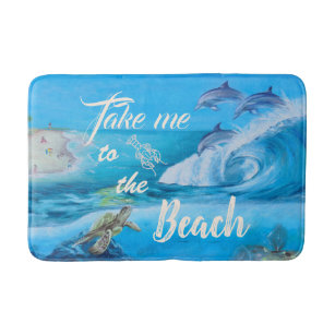 strand- en zeebioschilders badmat