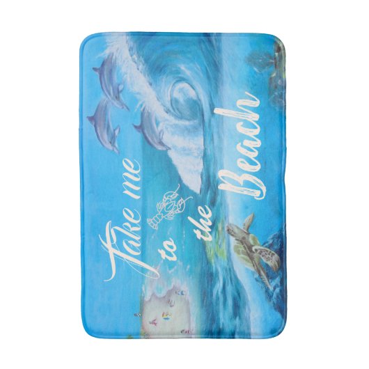 strand- en zeebioschilders badmat (Voorkant Verticaal)