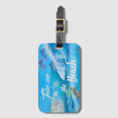 strand- en zeebioschilders bagagelabel (Voorkant (verticaal))