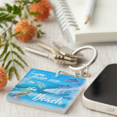 strand- en zeebioschilders sleutelhanger (Voorkant Rechts)