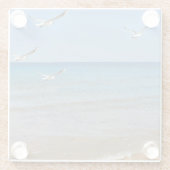 strand en zeegarren glazen onderzetter (Achterkant)