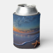 Strand en Zeester Zee Koozie (Blikje Voorkant)