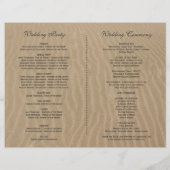 Strand en Zeesterren Beach Bruiloftsprogramma Flyer (Achterkant)