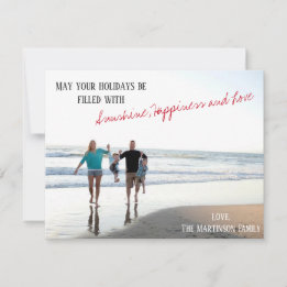 Strand en Zonneschijn Vakantiekaart - PERSONALISEE Feestdagenkaart