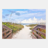 Strand Entree Pad in Florida Foto Inpakpapier Vel (Voorkant 3)