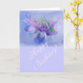 Strand Erwtenbloemen - Happy Birthday Kaart (Gele Bloem)